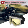 1 Pc Motorcycle Riding Goggles Yellow Lens White Frame PC Cycling Sunglasses