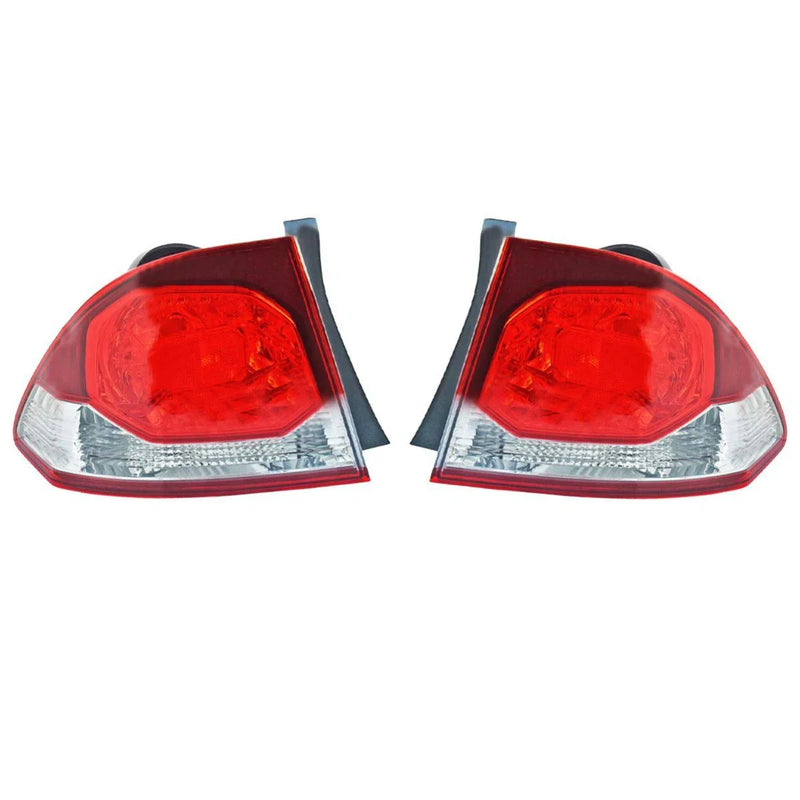 Tail Light Rear Lamp no Bulb Pair LH+RH Fits Honda Civic FD 4D Sedan 2009-11 D05