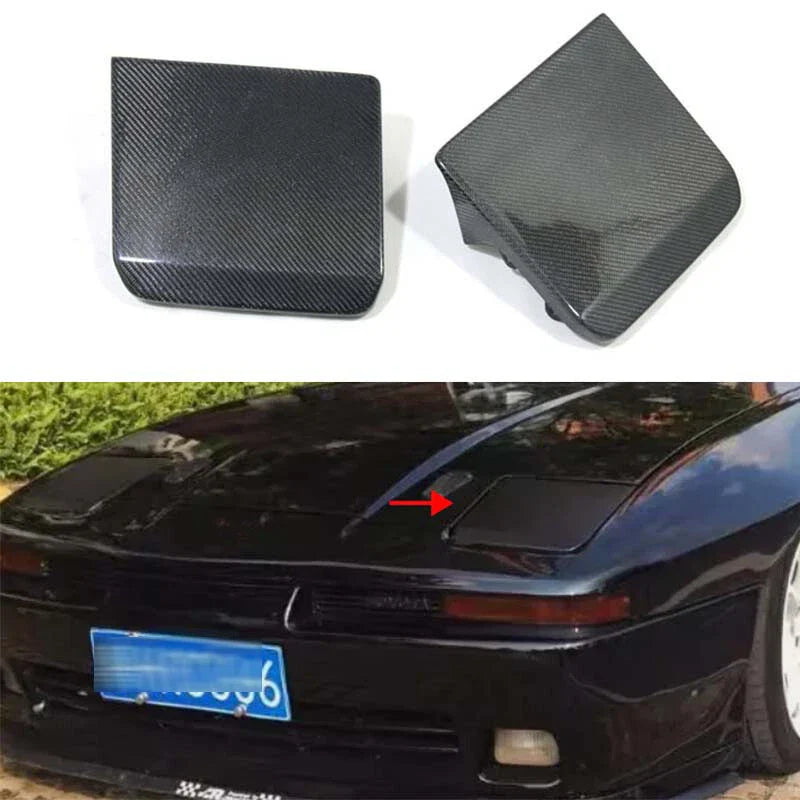 Toyota Supra A70 1987-1992 REAL Carbon Fiber Refit Headlight Cover Replace