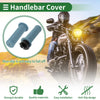 Motorcycle TPU Gray Blue 7/8" 22mm Hand Grips Cover Kit