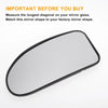 Ford Focus Left Side White Mirror Glass w/ Back Convex Heated (1998-2004)