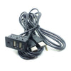 Car Dash Mount AUX Extension Cable 1.5M Dual USB Port Panel Adapter