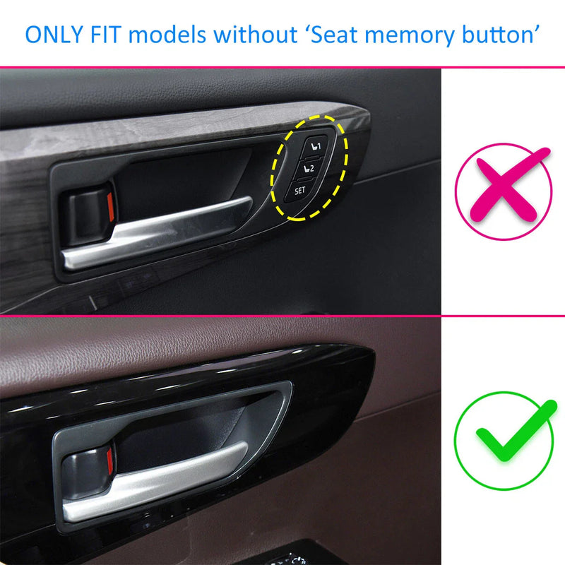 2020-2023 Toyota Highlander Inner Steel Door Handle Carbon Fiber Cover Trim (2020-2023)