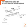 Toyota Hilux Ute MK6 MK7 Vigo SR5 Chrome Rear Step Bumper Bar (05-14)