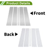 Chevy Suburban Silver Tone 6 Pcs Pillar Window Trim (2015-2020)