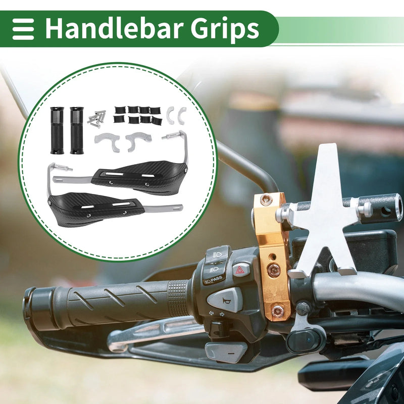 Motorcycle Hand Grips Diamond Pattern Black Handlebar Covers