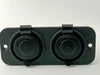 Boat / Car / Caravan / 4WD Black Flush Mount Dual Power Socket 12/24V 20A