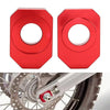 HONDA CRF 300L Rally Red CNC Rear Axle Blocks Chain Adjusters (2021-2023)