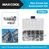 Stainless Steel Allen Head Socket Grub Screws Assortment 220 Pcs