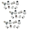 Silver Car Valve Stem Hex Cap with Sleeve Cover Decor