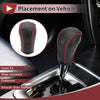 Mazda CX-5 Black Red Faux Leather Car Gear Shift Knob Cover (2012-2023)