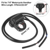 Motorcycle 7/8" Handlebar Double Control Switch with Turn Signal Button