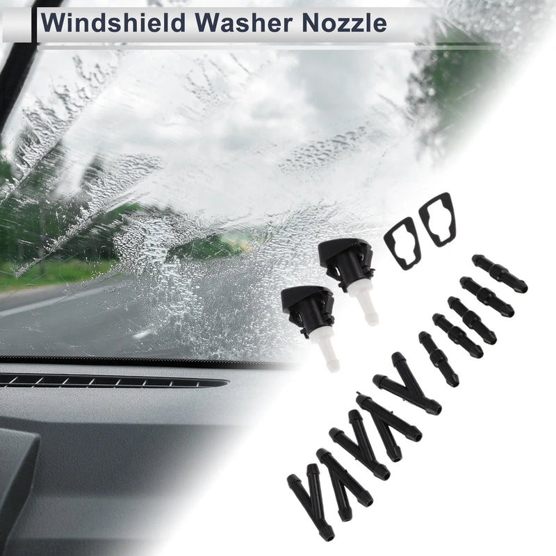 Dodge - Black, White Windshield Washer Nozzle w/ 5" Hose Connector