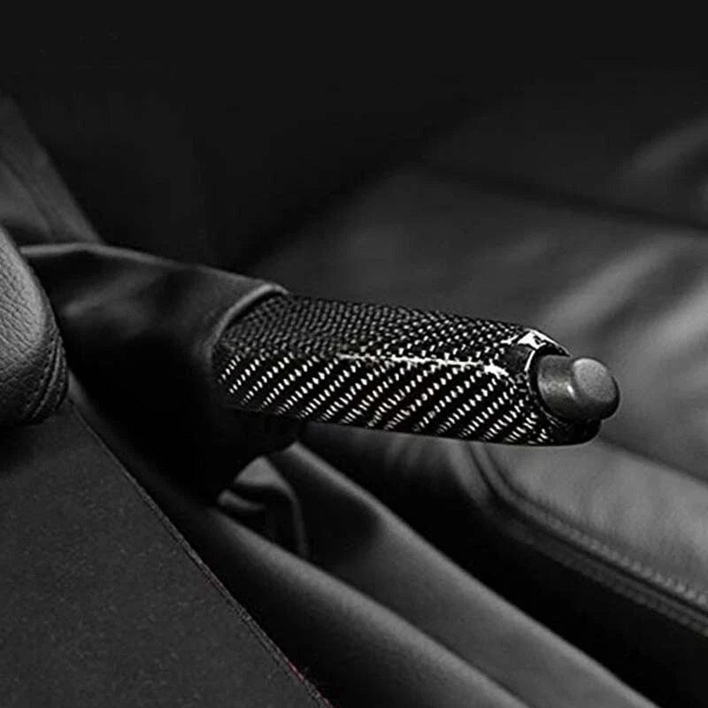 BMW E46 E90 E92 3 Series Car Carbon Fiber Hand Brake Handbrake Grip Fit