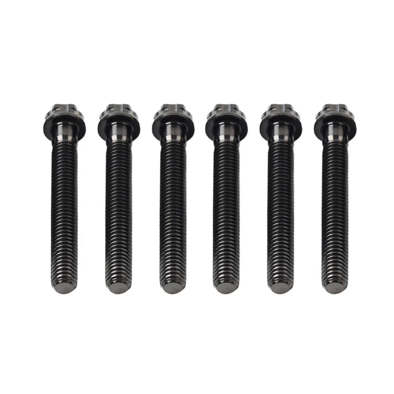 Motorcycle Bike 6pcs M10x50mm Titanium Torx Head Flange Screws