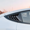 Tesla Model S 2 x Vivid Black Rear Window Side Louver Covers (2017-2025)