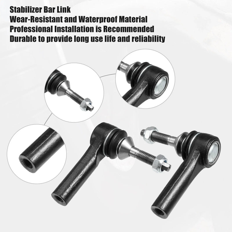 Ford 4 Pcs Front Sway Bar Links & Outer Tie Rod Ends