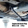 Buick Silver Tone 2 x M12 x 1.75 Steel Engine Oil Drain Plug