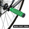 BMX MTB Bike 1 / 4 Inch Axles Pair Rear Foot Pegs Green