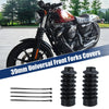 Harley Pair 39mm Fork Covers Front Gaiters Shock Boots