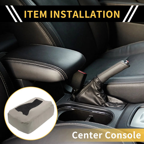 Chevrolet Silverado Microfiber Leather with Zipper Grey Center Console Cover