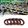 Make Model Oil Seal 25x35x6mm Brown 5 Pcs