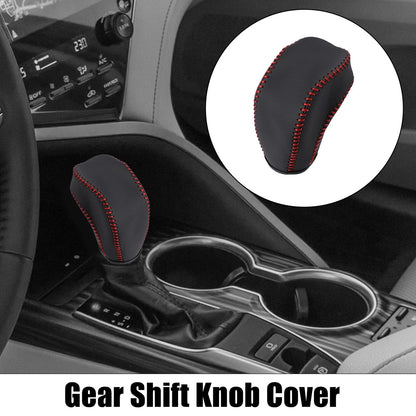 Black Faux Leather Gear Shift Knob Cover for Toyota Highlander (2014-2023)
