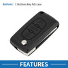 Peugeot 207 3 x Keyless Entry Remote Fob Shell Case (2006-2014)