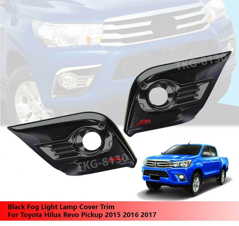 Toyota Hilux 1kdM70 M80 Black Fog Lamp Light Cover (2015-2017)