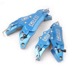 Universal Car Front & Rear Blue 4 Pcs 3D Metal Brake Caliper Covers