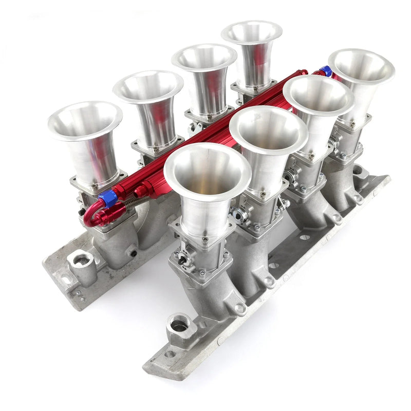 Chevy BBC 454 Complete Satin Downdraft EFI Stack Intake Manifold