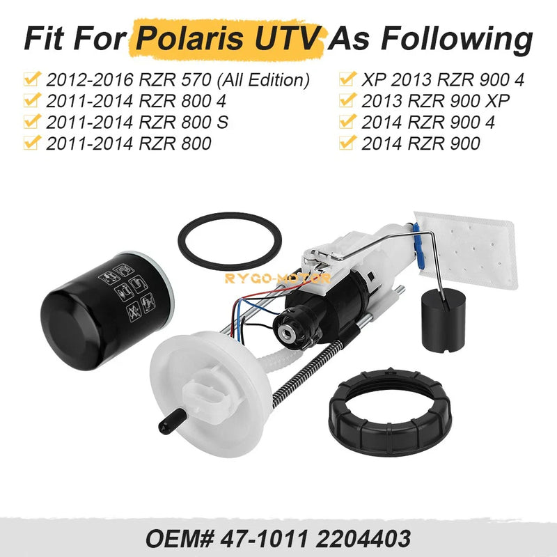 Polaris RZR 570 800 900 Fuel Pump Assembly & Oil Filter