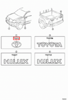 Toyota Hilux KUN35 KUN26 KUN25 KUN16 Front Grille Badge
