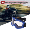 1 Pc Motorcycle Riding Goggles Clear Lens Blue Frame PC Cycling Sunglasses