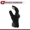 Motorcycle 1 Pair Winter Touchscreen Gloves XXL Black Gray Polar Fleece