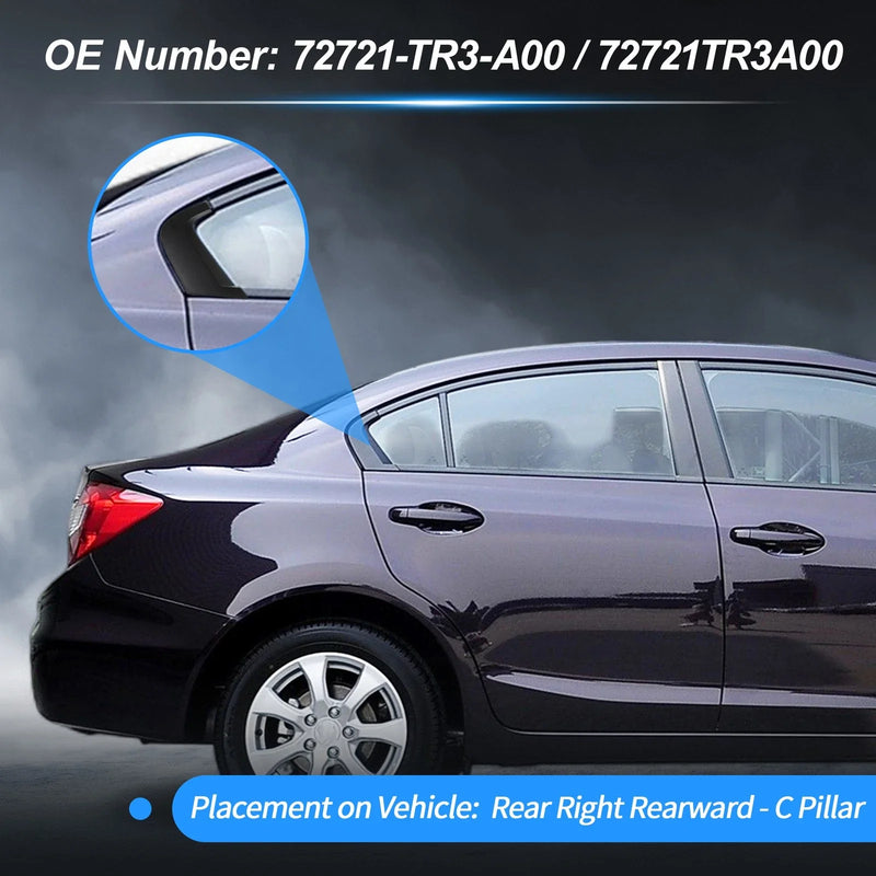 Honda Civic Rear Right C Pillar Window Cover Trim (2012-2015)