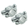 25MM M8 Motorcycle Silver Handlebar Mirror Mount Clamp Adaptor