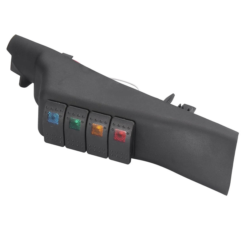 Jeep Wrangler Interior Left A Pillar Switch Pod Panel with 4 Rocker Switches