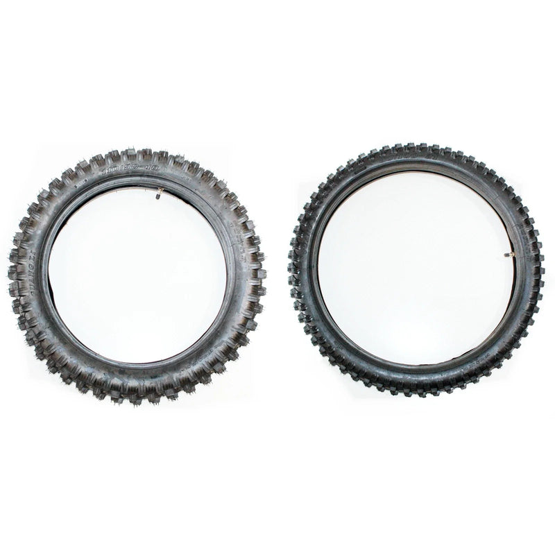 PIT PRO TRAIL MX DIRT BIKE 21" Front & 18" Rear Knobby Tires & Tubes