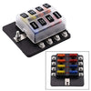 Car 8 Way LED Fuse Box Block Holder Universal Waterproof (No Year Specified)