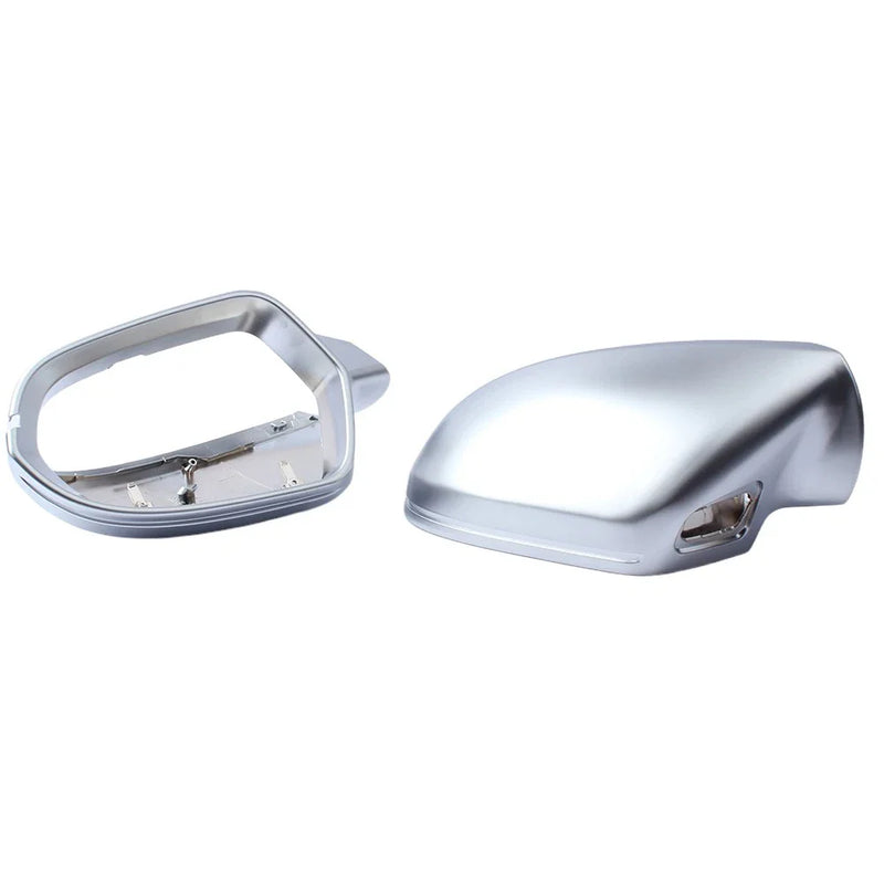 Audi A6 S6 C7 Lane Assist Chrome Side Wing Mirror Caps (2012–2018)