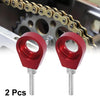 Bike 2 x 15mm Red Motorcycle Chain Axle Adjuster Tensioner Replacement