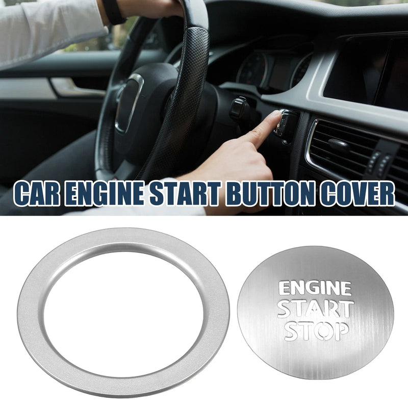 Toyota Alphard 30 Series Silver Tone Engine Start Stop Button Cover Set