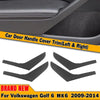 VW Golf 6 MK6 (2009-2014) Black 4 x Inner Door Handle Trim Covers