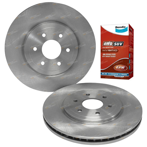 Nissan Navara D40 Front Disc Rotors & 4WD Pads (2005 - 2015)