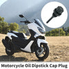 Engine Crankcase Titanium Tone 1 x Motorcycle Engine Oil Dipstick Cap Plug