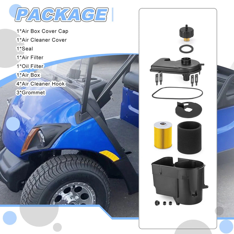 Yamaha Golf Cart Air Filter Box Cover Cap w/ Seal Hook (1985–1995)