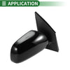 Toyota RAV4 Right Side Door Mirror Gloss Black Manual Folding