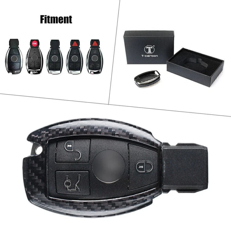 Mercedes Benz CLA CLS CLK GLK Carbon Fiber Key Shell Cover (2013-2020)