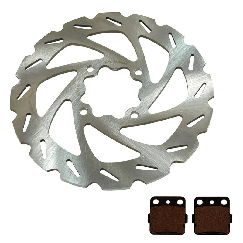 Yamaha Raptor 660 2 x Rear Wave Pattern Disc Brake Rotor & Brake Pads (2001–2005)